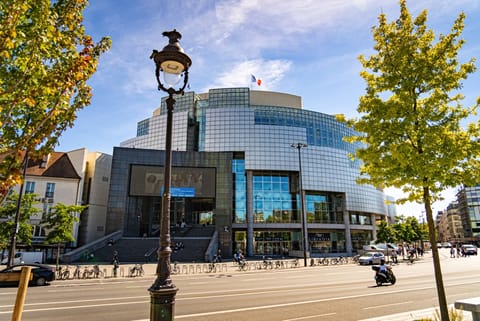 Opera Bastille in Paris on a sunny day
